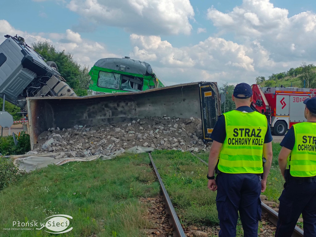 Zderzenie szynobusa z ciężarówką