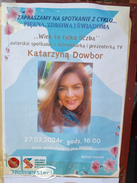 Katarzyna Dowbor na spotkaniu w Sochocinie