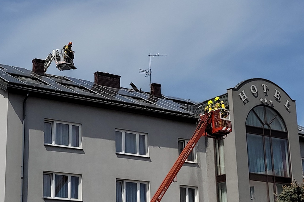 Pożar w płońskim hotelu