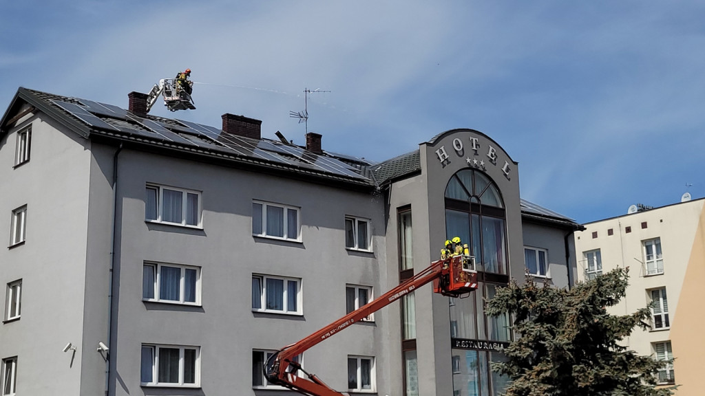 Pożar w płońskim hotelu