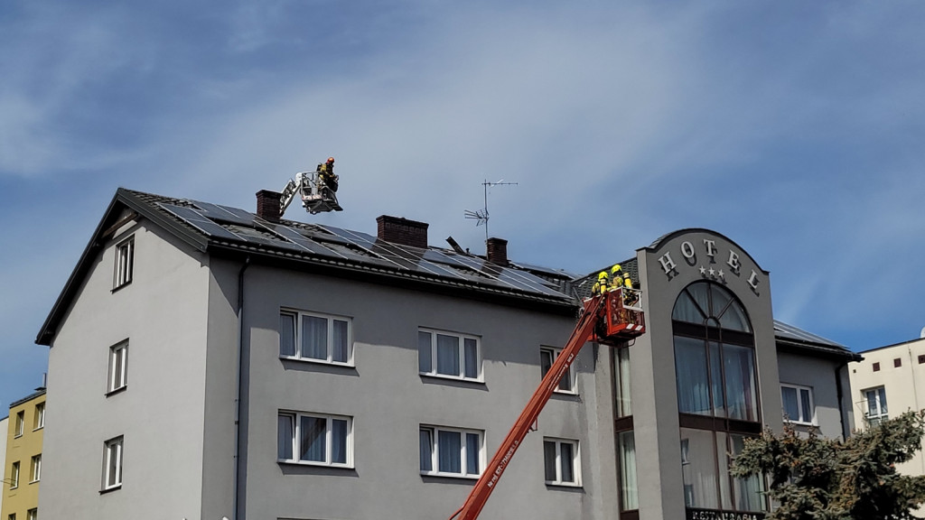 Pożar w płońskim hotelu