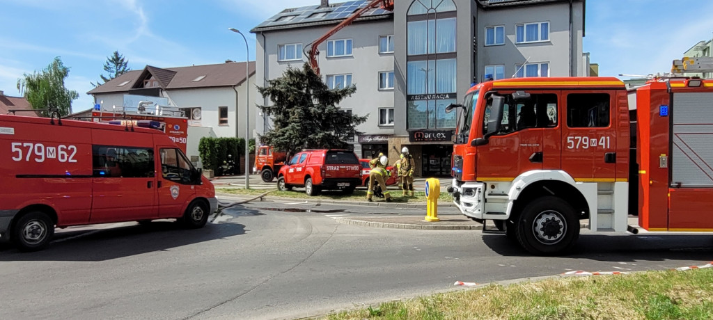 Pożar w płońskim hotelu