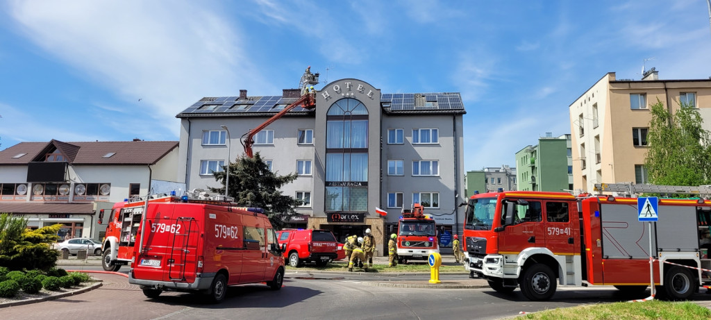 Pożar w płońskim hotelu