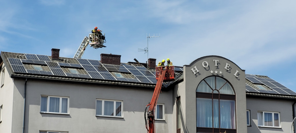 Pożar w płońskim hotelu