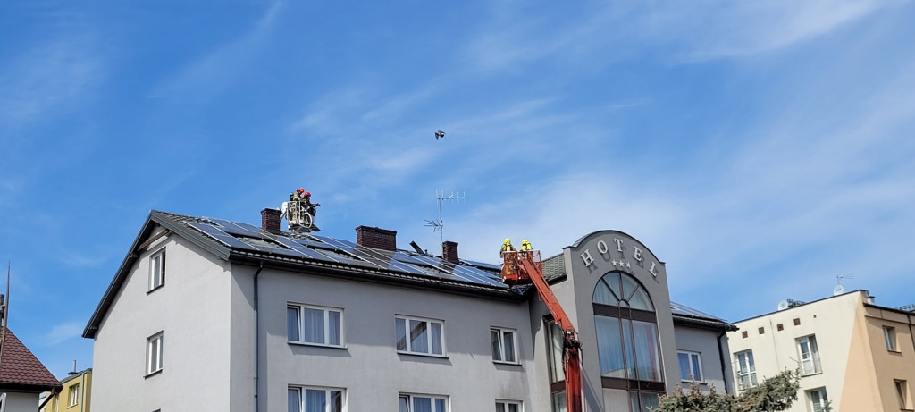 Pożar w płońskim hotelu