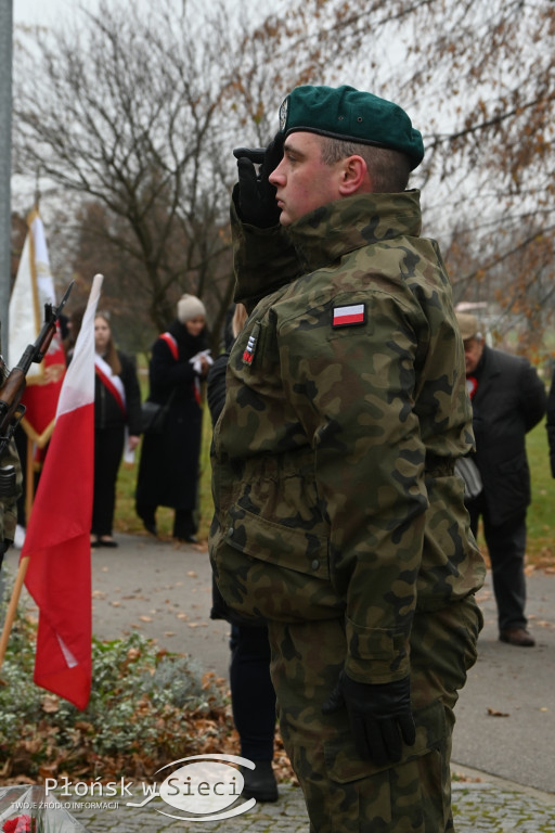 Płońszczanie pod pomnikiem Piłsudskiego