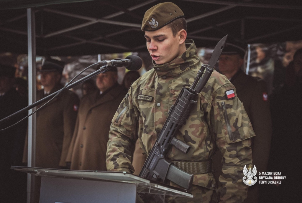 Przysięga wojskowa w Raciążu