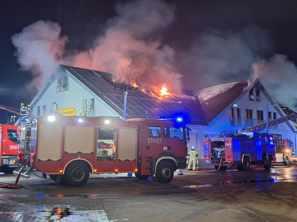 Pożar płońskiego sklepu Biedronka