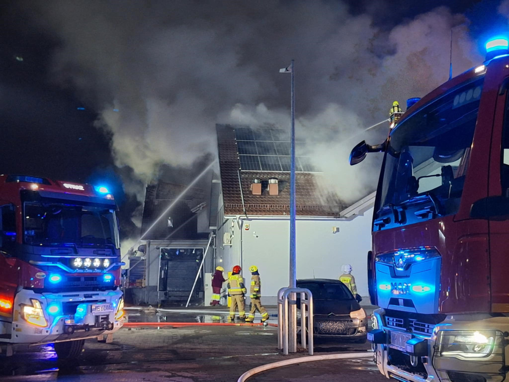 Pożar płońskiego sklepu Biedronka