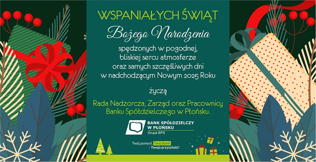 Wspaniałych świąt i szczęśliwego Nowego Roku!