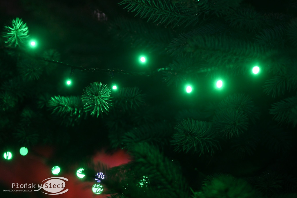 Udekorowany na święta Płońsk