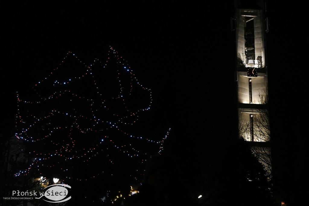 Udekorowany na święta Płońsk