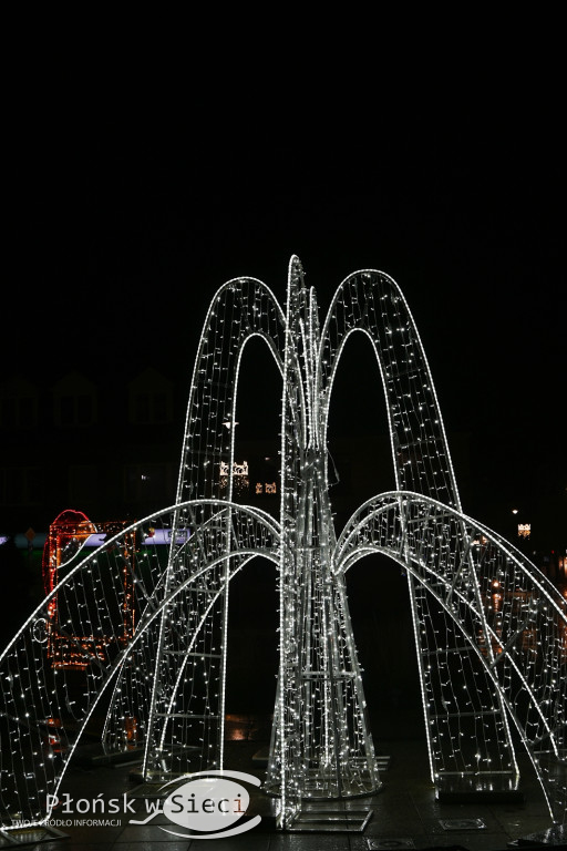 Udekorowany na święta Płońsk