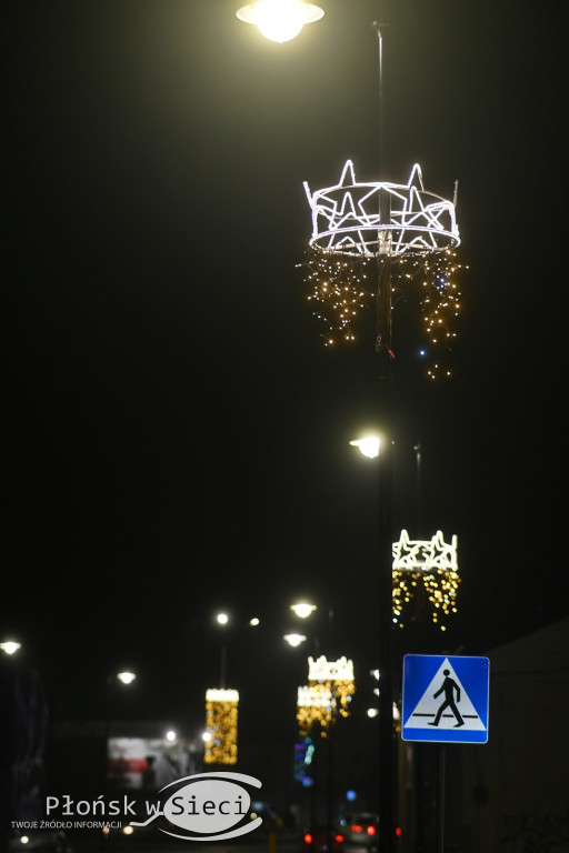 Udekorowany na święta Płońsk