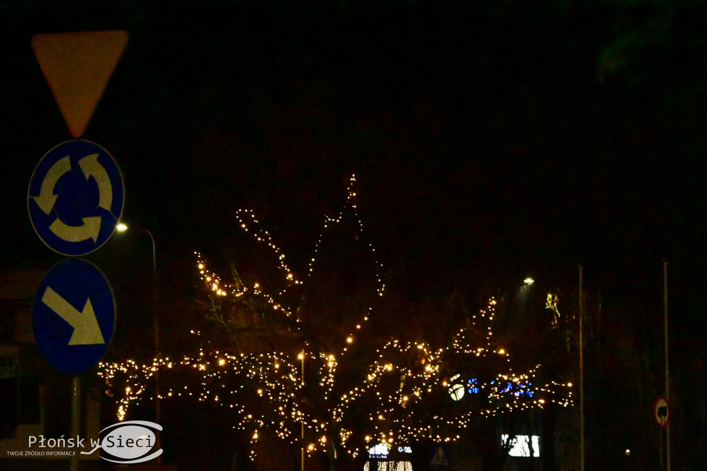 Udekorowany na święta Płońsk