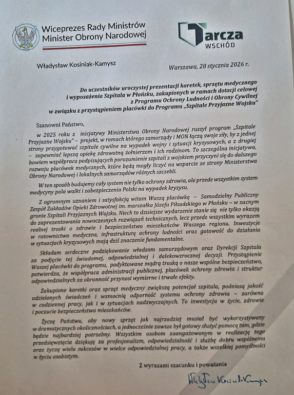 Nowe karetki i sprzęt dla płońskiego szpitala