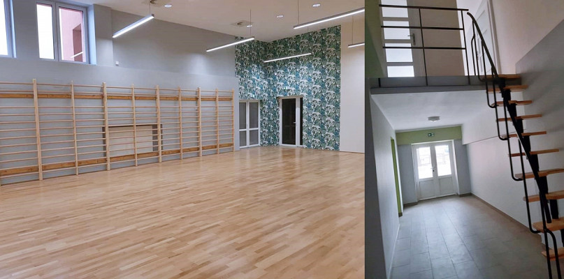 Mała sala gimnastyczna w ogólniaku przy Płockiej w całkiem nowej odsłonie