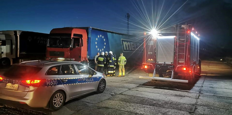 Już na parkingu w Kobylnikach [Foto dzięki uprzejmości: OSP KSRG Naruszewo]