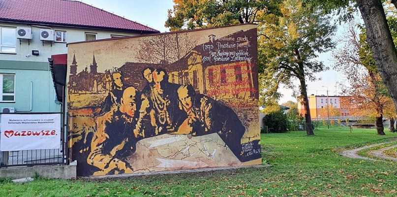 Generał Sikorski ze sztabem 5. Armii - w parku miejskim w Raciążu powstał mural [V