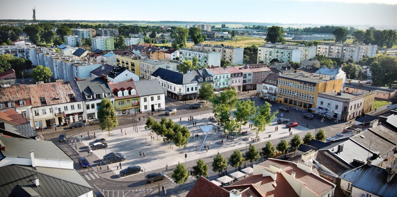 Wizualizacja odmienionego płońskiego rynku [za UM w Płońsku]