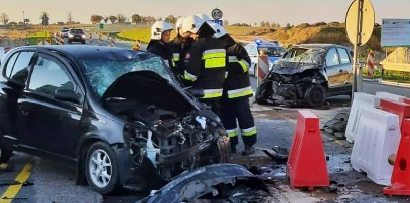 Z miejsca sobotniego wypadku [Fot. OSP KSRG Siedlin]