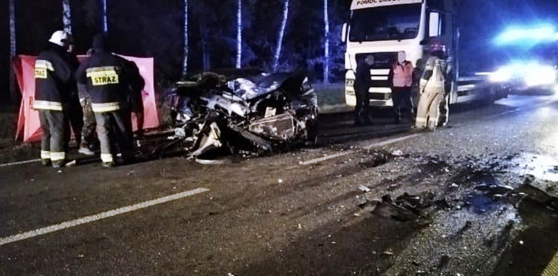 Z miejsca śmiertelnego wypadku we wsi Lipa w gminie Raciąż [Fot. KPP Płońsk]