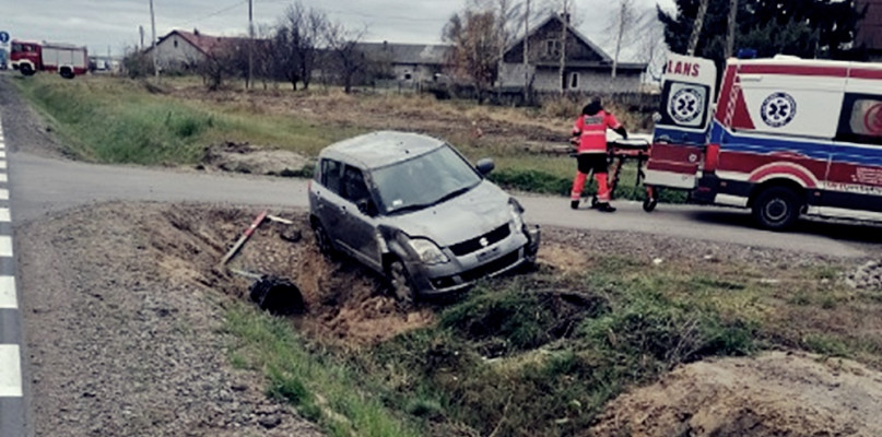 Z miejsca piątkowego wypadku [Fot. KPP Płońsk]