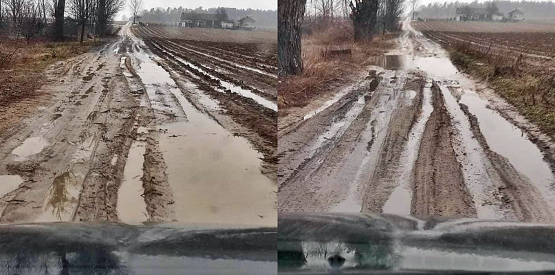 Nieszczęsna droga w Nieborzynie [Fot.: zbiory prywatne]