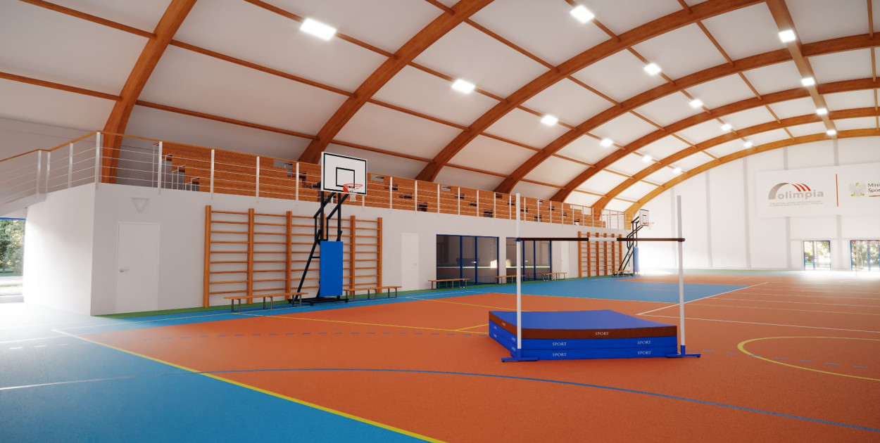 Tak mniej więcej wyglądać będzie nowy obiekt sportowy w Grodźcu [wizualizacja z MS]