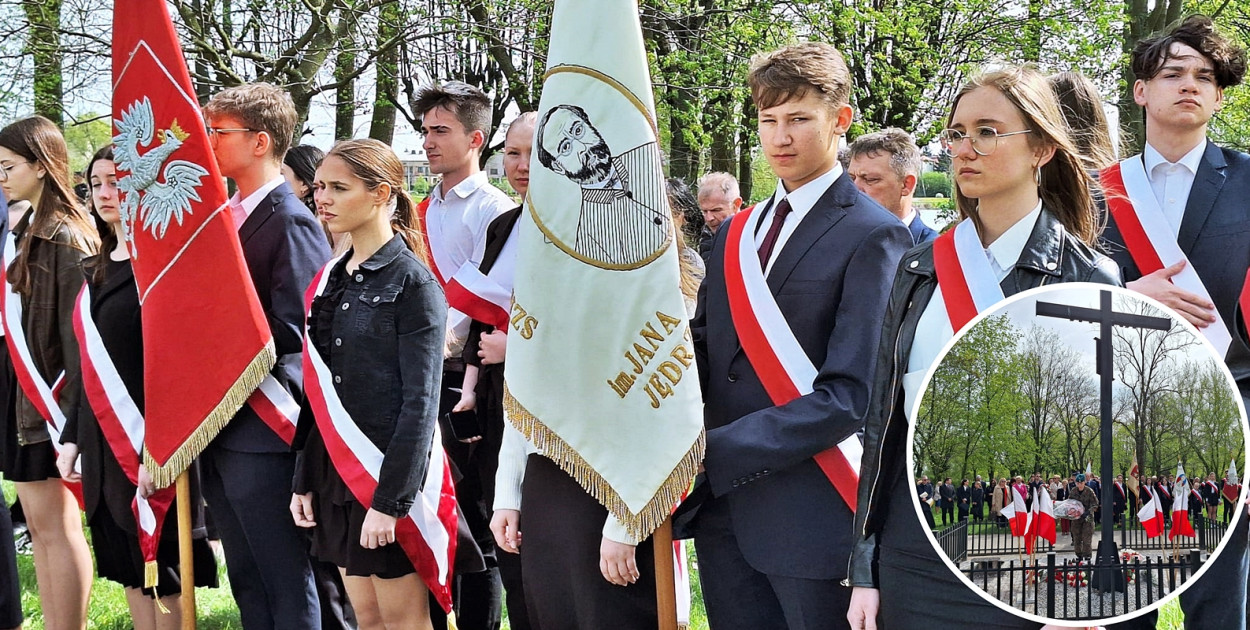 Główne uroczystości z udziałem dzieci i młodzieży odbyły się w tzw. płońskim lasku katyńskim [Fot.: Łukasz Wielechowski]