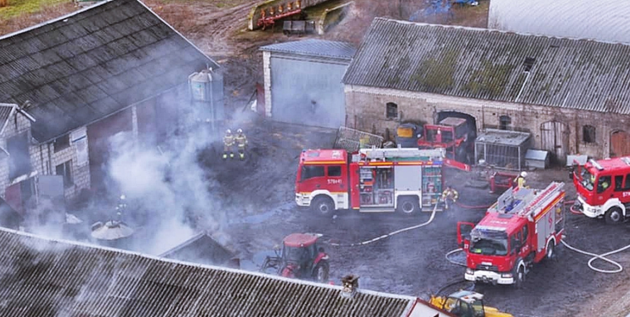 Strażacy walczyli z ogniem we wsi Brzeście Nowe