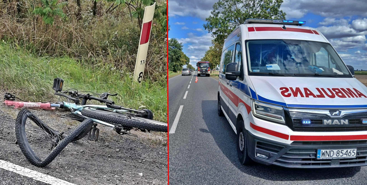 Do piątkowego zdarzenia doszło na drodze krajowej nr 62 [fot.: OSP KSRG Czerwińsk n/Wisłą]
