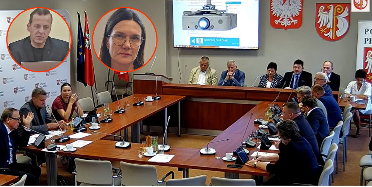 W trakcie prezentacji dyrektora szpitala Roberta Makówki radna Elżbieta Wiśniewska opuściła salą obrad, zresztą nie ona jedyna [fot.: screen z sesji/rdakcja/archiwum]