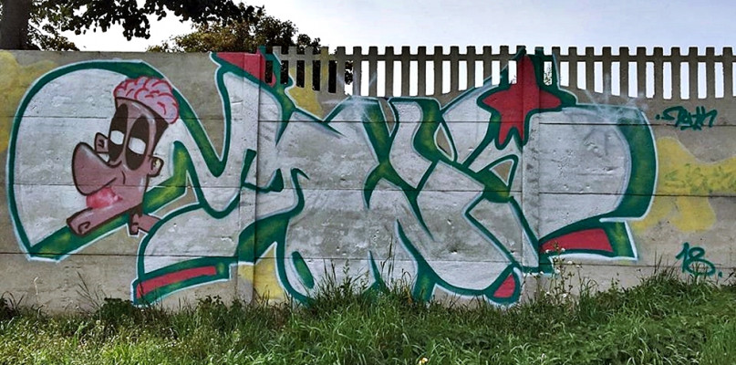 Graffiti przy ul. Rzemieślniczej w Płońsku [Foto: BJ]