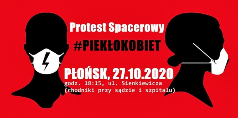 Plakat zapowiadajcy płoński protest, który dziś pojawił się na facebook'u