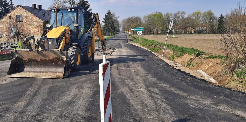 Z miejsca drogowej inwestycji Gminy Płońsk [Foto: Łukasz Wielechowski]