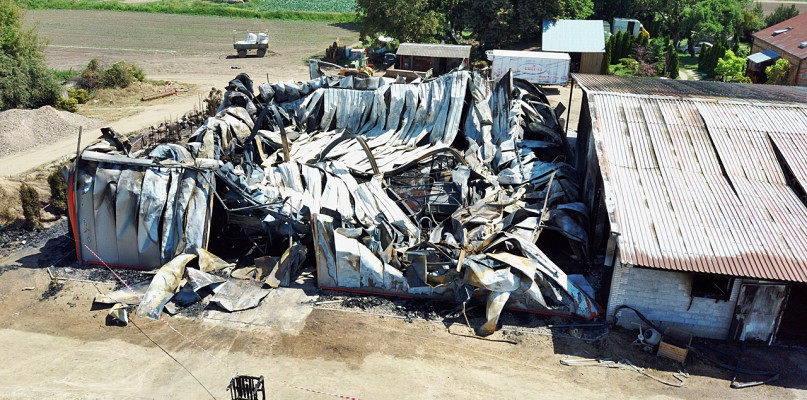 Przerażający obraz zniszczenia po pożarze w Garwolewie pod Czerwińskiem