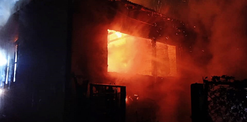 Z miejsca pożaru w Jońcu [Foto: OSP Nowe Miasto]