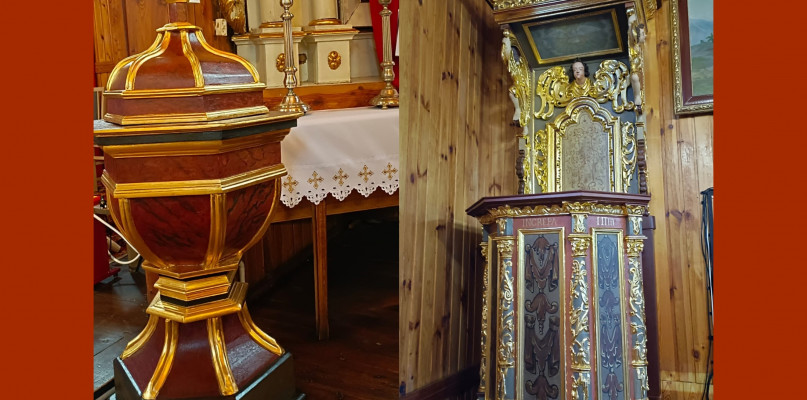 Odrestaurowane zabytkowe elementy kościoła w Naruszewie  [Fot. Łukasz Wielechowski]
