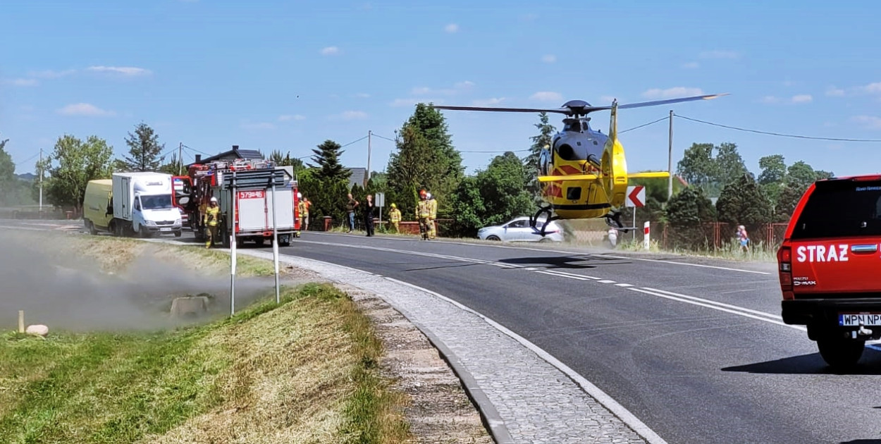 Z miejsca zdarzenia [fot.: OSP KSRG Czerwińsk]