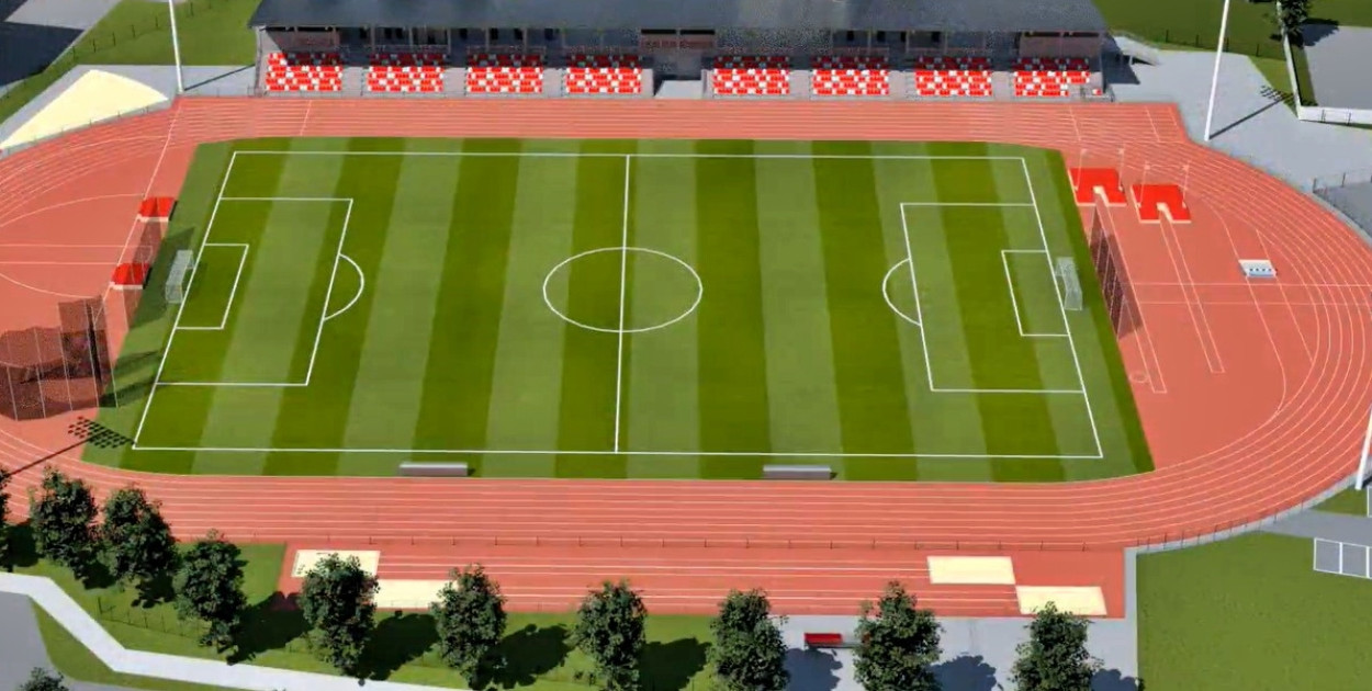 Wizualizacja nowego stadionu w Płońsku, który miałby kosztować ponad 40 mln zł [za UM Płońsk]