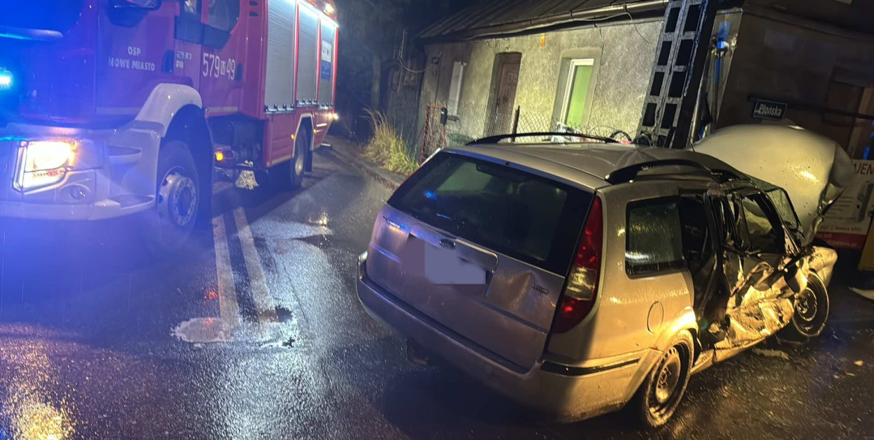 Z miejsca zdarzenia w Nowym Mieście [fot.: OSP Nowe Miasto]