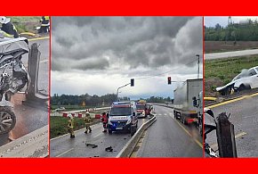 Kraksa na ''siódemce''. Na szczęście nikomu nic się nie stało -22538