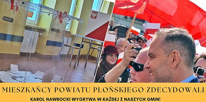 Powiat płoński – zdecydowane zwycięstwo Karola Nawrockiego - 22758