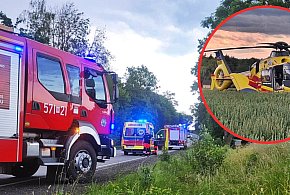 Wypadek podczas prac polowych. Rannego zabrał śmigłowiec LPR-22844