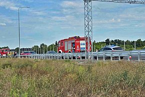 Zderzenie motocykla z osobówką na ''siódemce''-23581