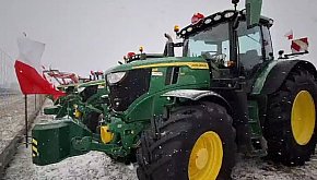 Protest rolników w okolicach Dłużniewa