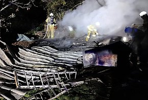 Nocny pożar budynku gospodarczego w gminie Nowe Miasto-24651