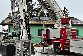 Pożar w domu jednorodzinnym w gminie Naruszewo