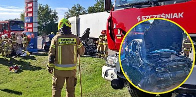 Droga krajowa nr 62: Zderzenie ciężarówki i osobowego mercedesa -24296